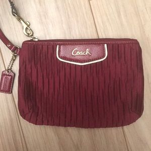 Maroon Coach Wristlet